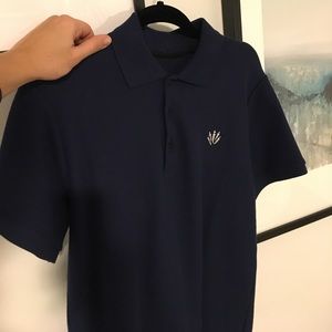 rag & bone Navy Pique Polo Shirt